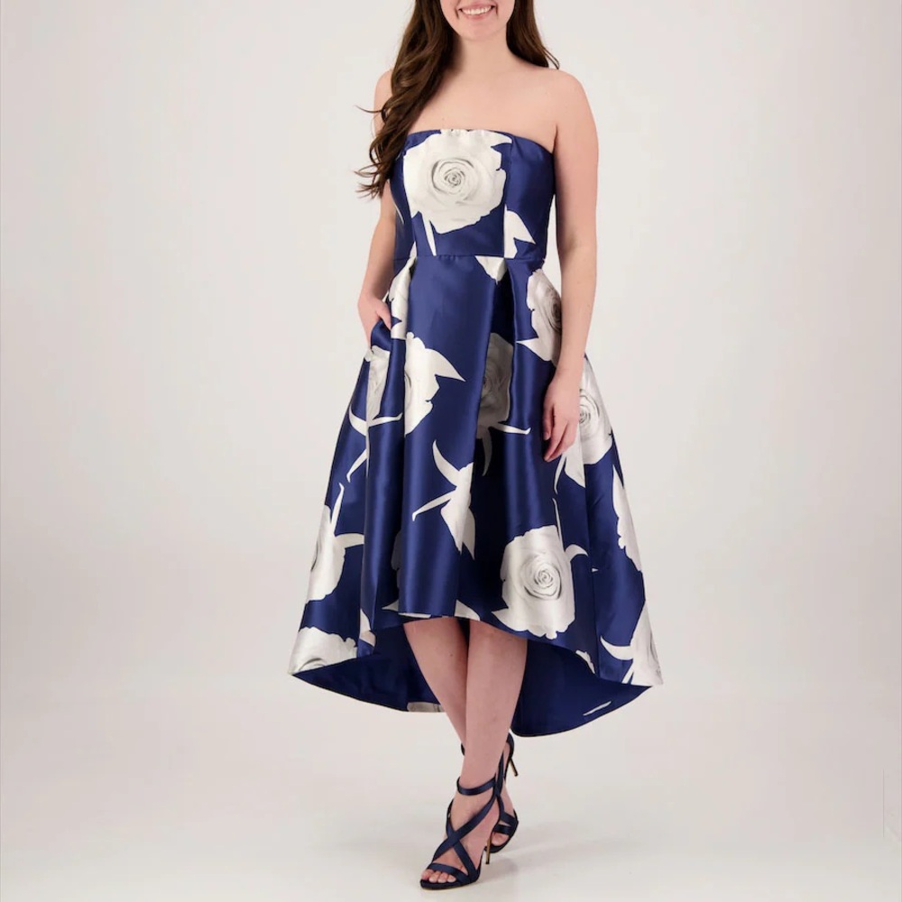 Hutch Strapless Floral High-Low Dress